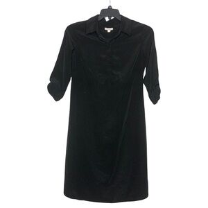 GAP MATERNITY True Black Midi Length Shirt Dress 3/4-Length Sleeves Size X-Small